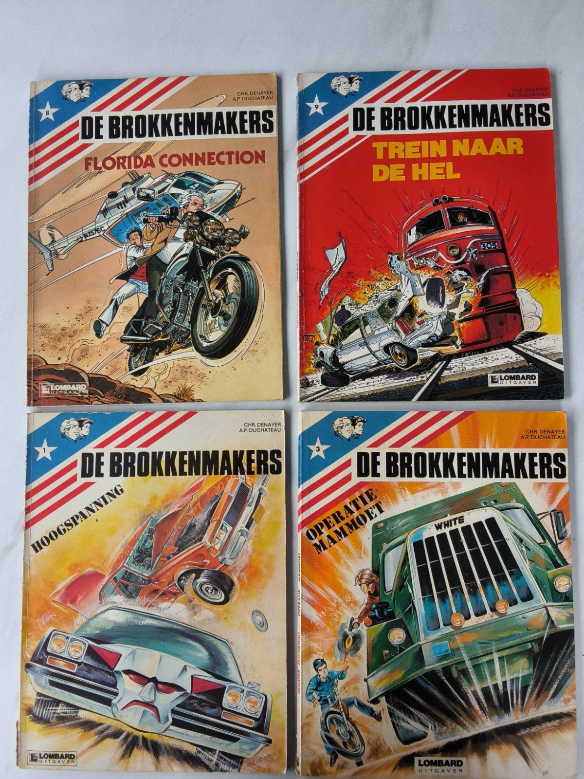 9  X  DE BROKKENMAKERS mindere staat, Gelezen, Denayer / Duchateau, Ophalen of Verzenden, Meerdere comics