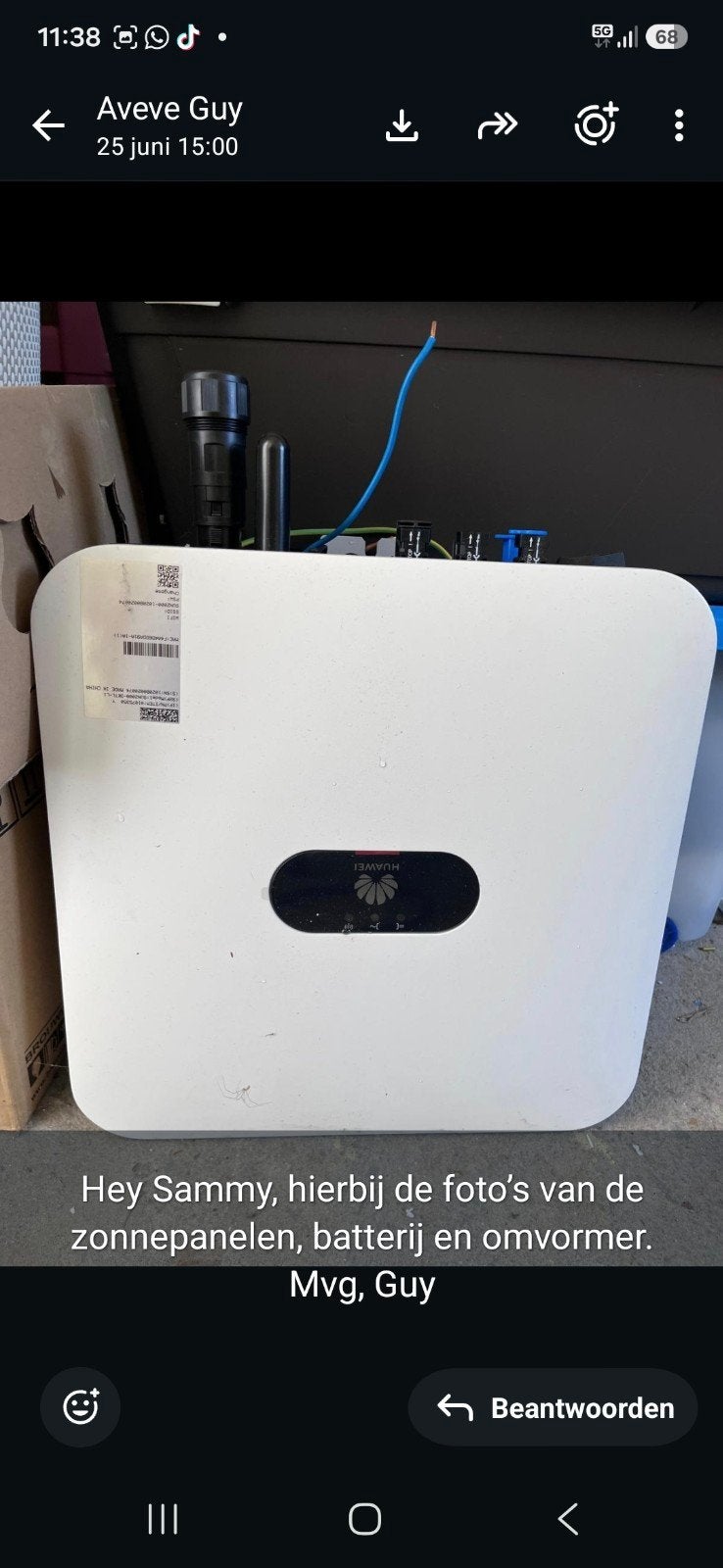 12 zonnepanelen 340 kw omvormer en 10 kv batterij, Doe-het-zelf en Bouw, Ophalen