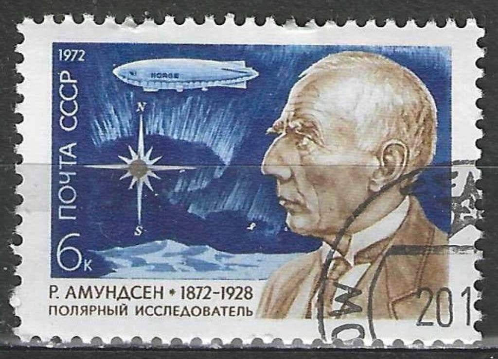 Rusland 1972 - Yvert 3854 - Roald Amundsen (ST), Postzegels en Munten, Verzenden, Gestempeld