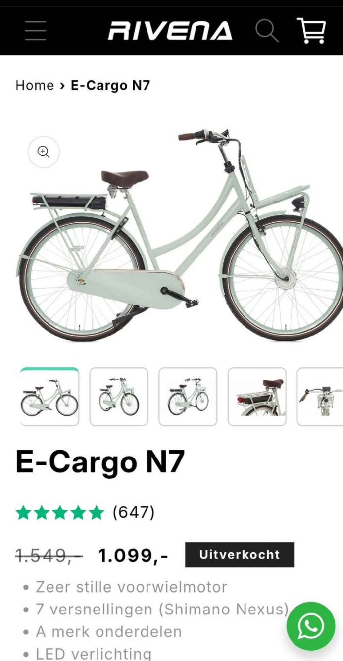 Elextrische dames fiets, Fietsen en Brommers, Ophalen, Zo goed als nieuw