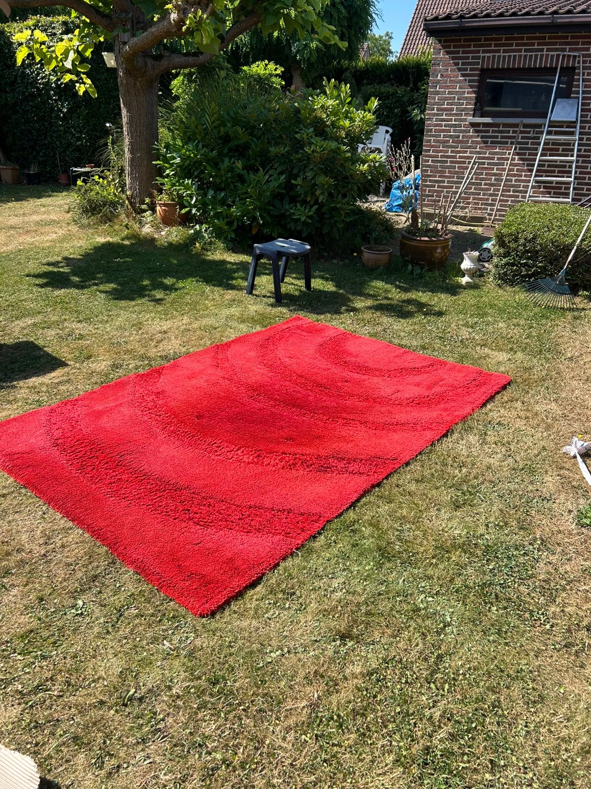 Beau tapis rouge pour salon  ou chambre 2/50 sur 1,50, Enlèvement, Utilisé, Rouge, Rectangulaire