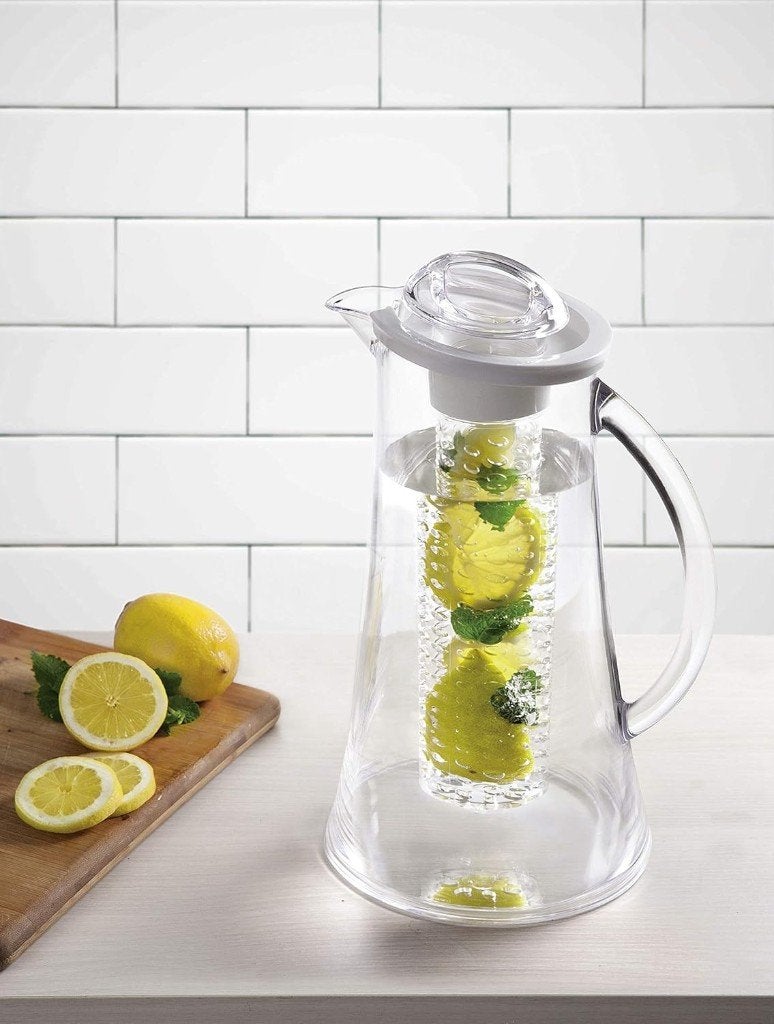 Nieuw | Karaf met ijs - fruit infuser 2,4 Liter | Lacor, Huis en Inrichting, Keuken | Tupperware, Nieuw, Beker of Kan, Blauw, Bruin