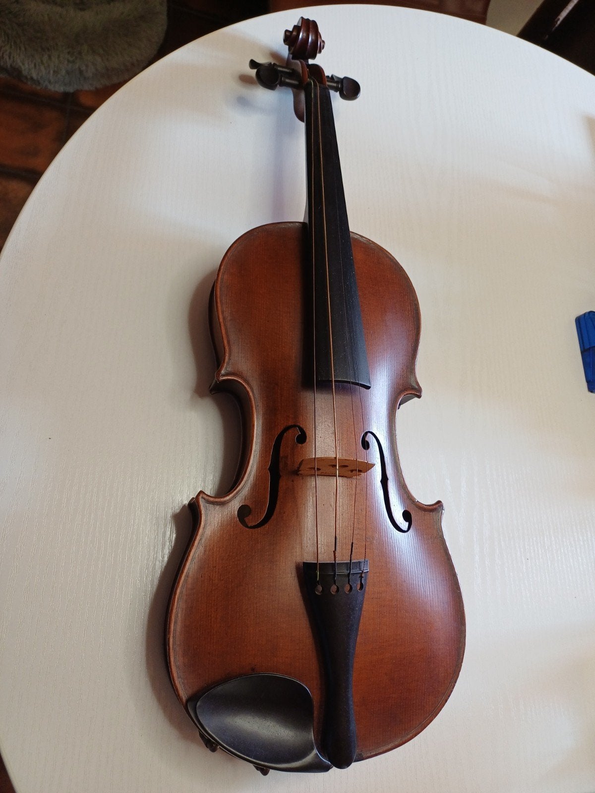 Oude viool met speciale strijkstok., Enlèvement, Violon