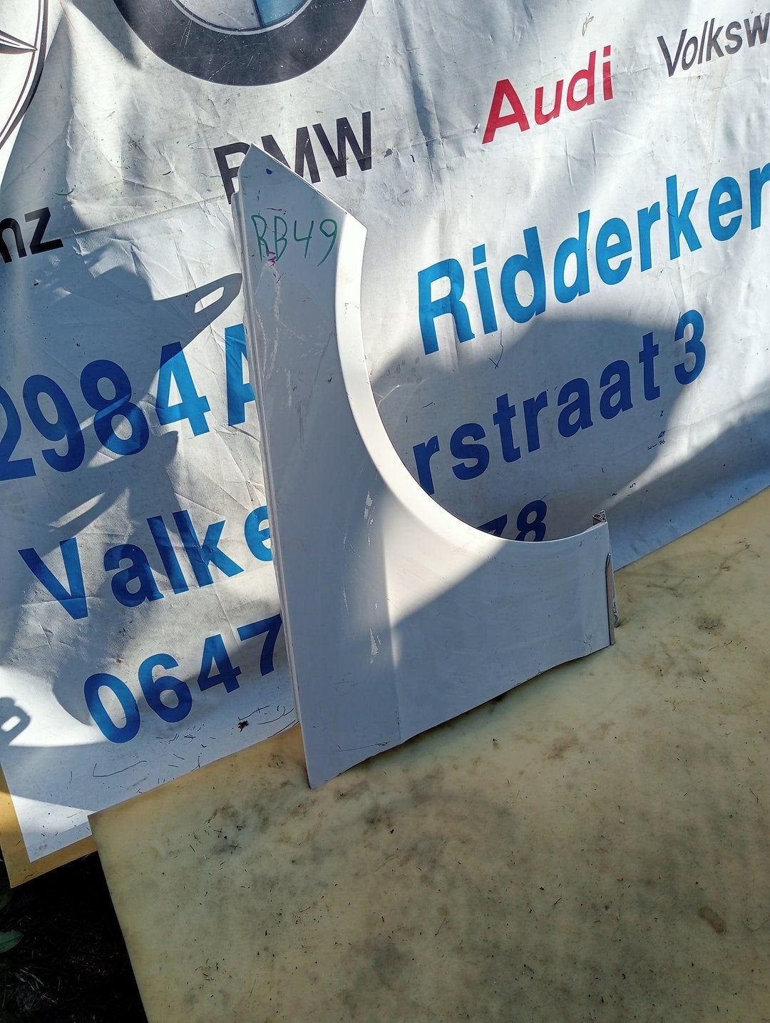 W212 Scherm Rechts Voorscherm Wit Zijscherm Spatboard F436, Garde-boue, Utilisé, -, Gauche