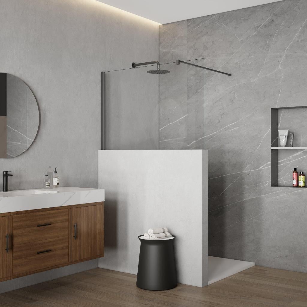 Fortifura Galeria Halfhoge Inloopdouche-140x80cm-helder glas, Ophalen, Nieuw, Glas, Douche