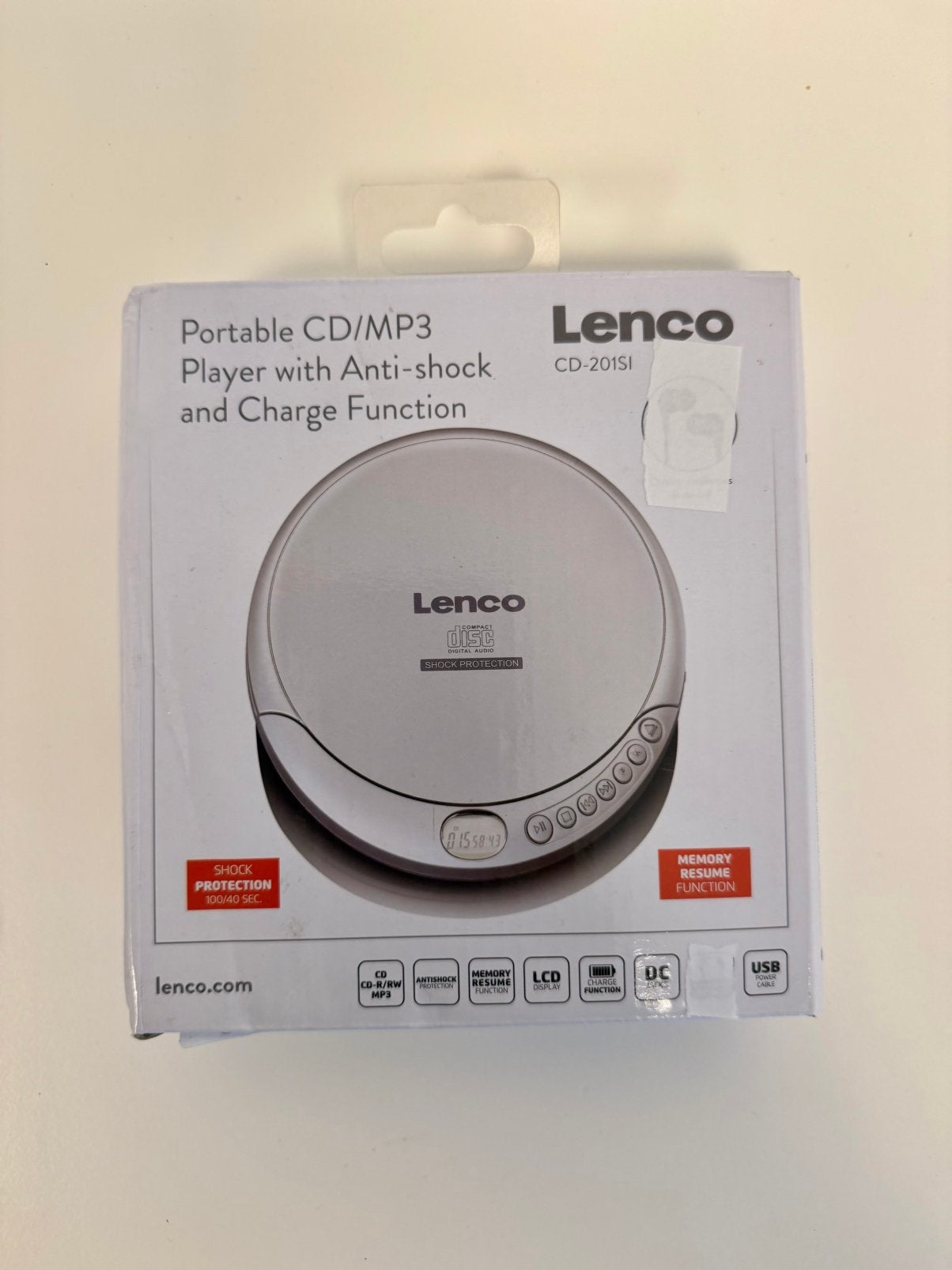 Lecteur CD et MP3 Lenco CD-201SI Discman neuf dans sa boîte, TV, Hi-fi & Vidéo, Enlèvement ou Envoi, Discman