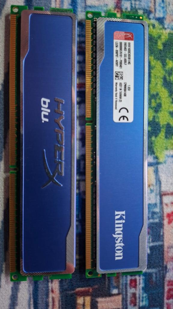 ​Kingston HyperX Blu 8GB DDR3 RAM Kit (2x 4GB) 1600MHz CL9, Computers en Software, RAM geheugen, Ophalen, DDR3