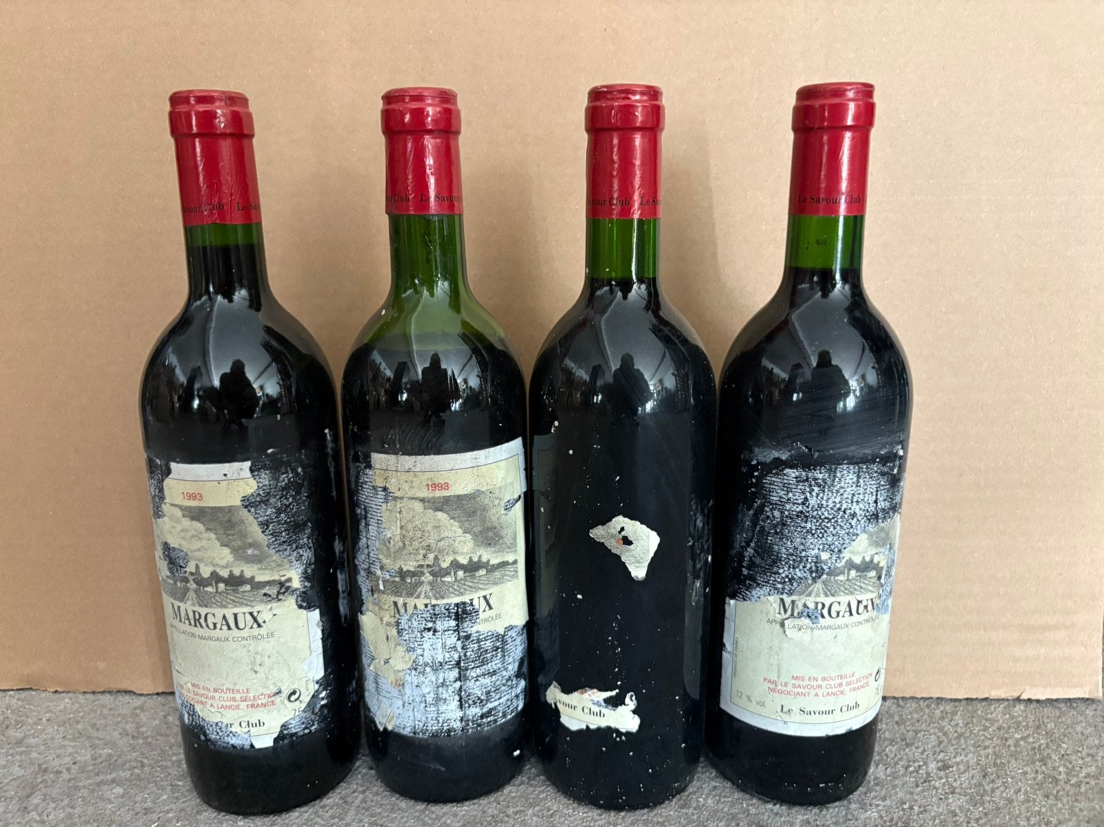 4 flessen Margaux 20€, Ophalen, Zo goed als nieuw