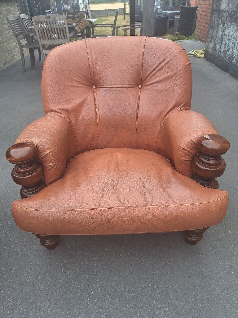fauteuil, Enlèvement, Utilisé, Cuir