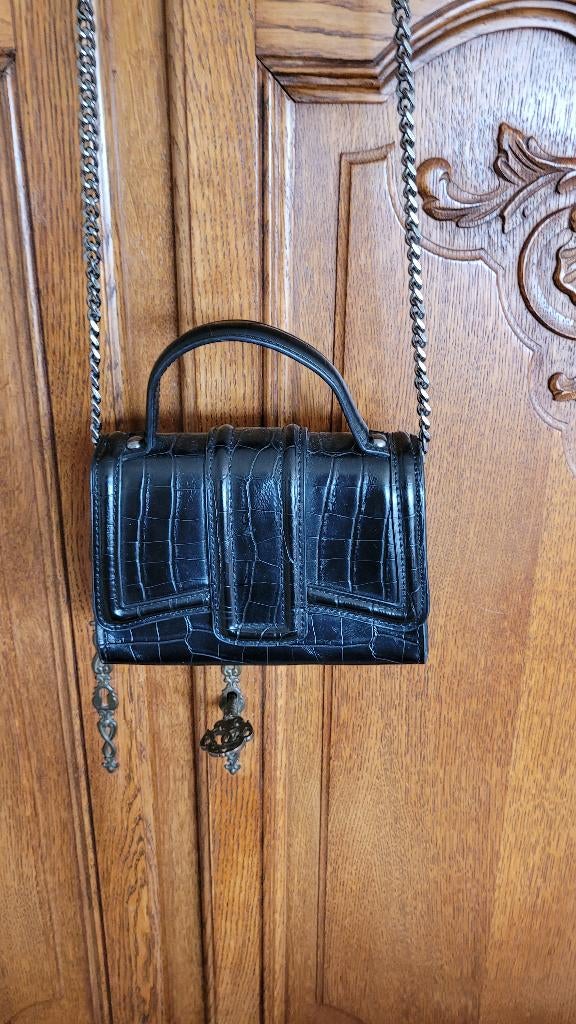 sacoche dame  Zara, Handtassen en Accessoires, Tassen | Damestassen, Ophalen of Verzenden, Gebruikt, Zwart, Schoudertasje