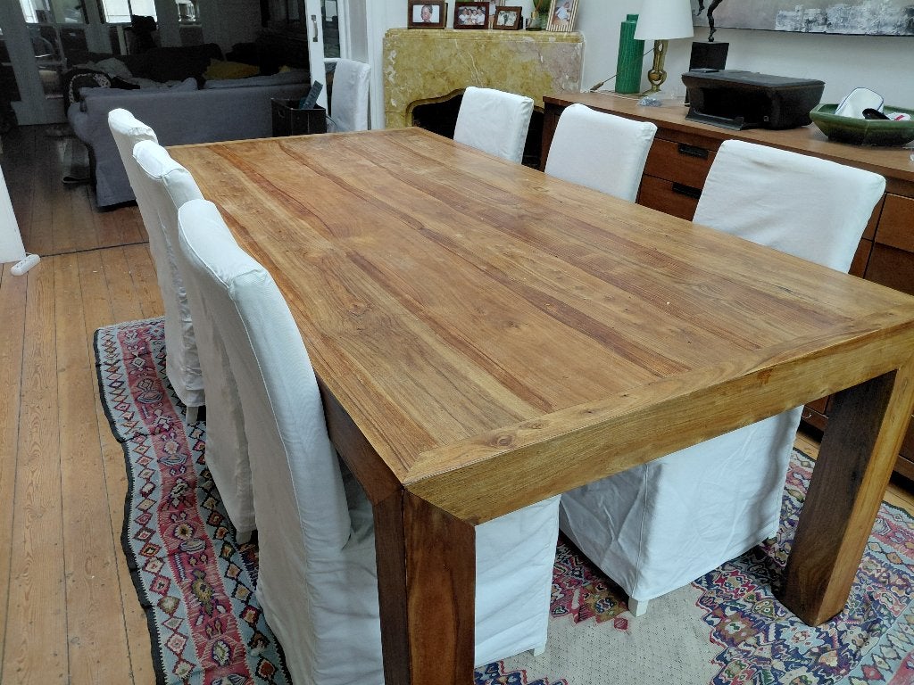 Six chaises Ikea HENRIKSDAL avec housses lavables., Enlèvement, Cinq, Six Chaises ou plus, Utilisé, Bois