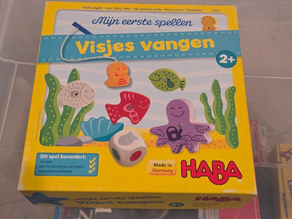 Visjes vangen - mijn eerste spellen - haba gezelschapsspel, Een of twee spelers, Ophalen, Gebruikt, Haba