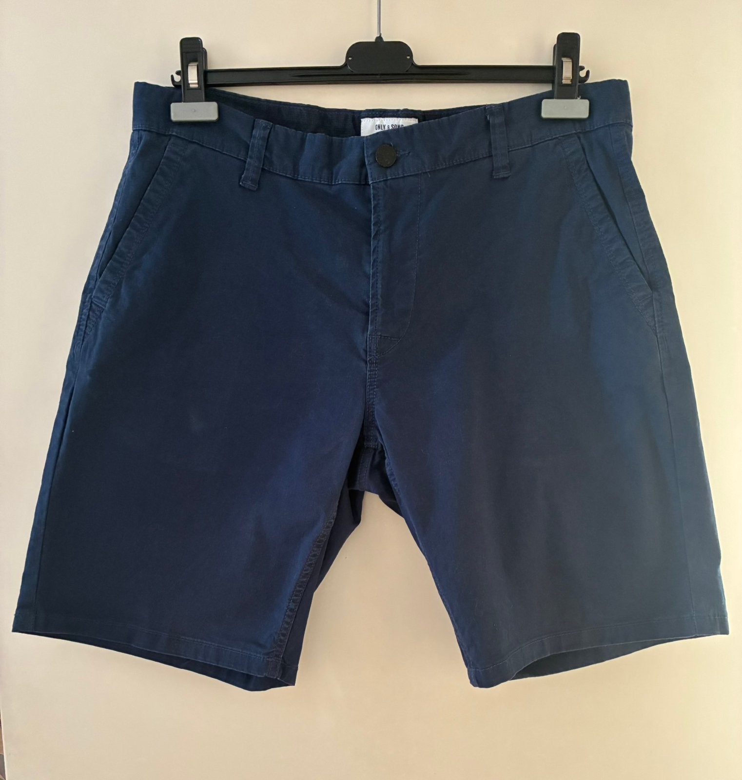Blauwe short Only&Sons W33, Kleding | Heren, Broeken en Pantalons, Ophalen, Zo goed als nieuw, Maat 52/54 (L), Blauw