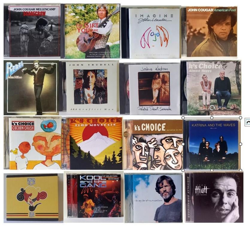 Pop & Rock cd's 'H - K' 2  (zie omschrijving), Envoi, Utilisé