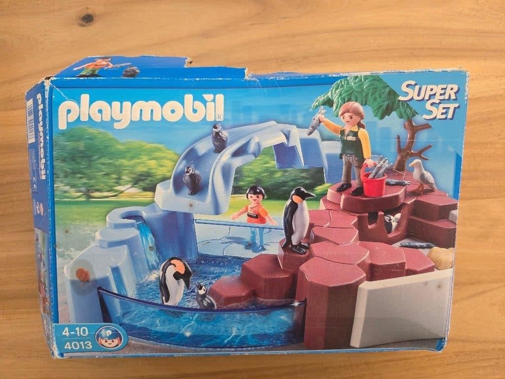 Playmobil dierentuin met pinguïns, Complete set, Ophalen of Verzenden, Zo goed als nieuw, Figuren