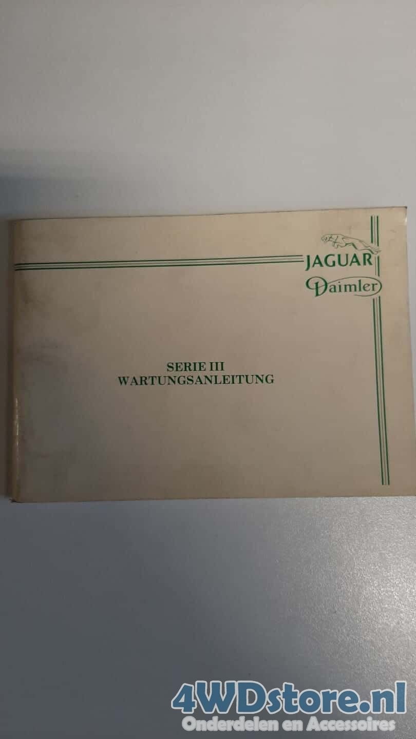 Jaguar Series 3 Owners Manual German, Ophalen of Verzenden