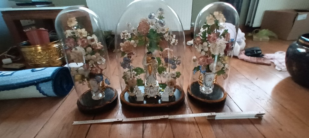 3 stolpen met Mariabeeld en ...., Huis en Inrichting, Woonaccessoires | Stolpen, Ophalen