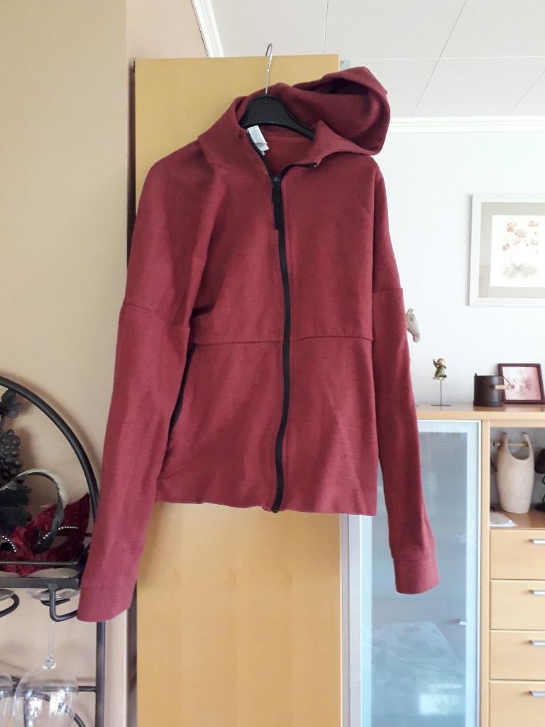 sweat à capuche taille S ADIDAS bordeaux, Enlèvement, Comme neuf, Taille 46 (S) ou plus petite, ADIDAS