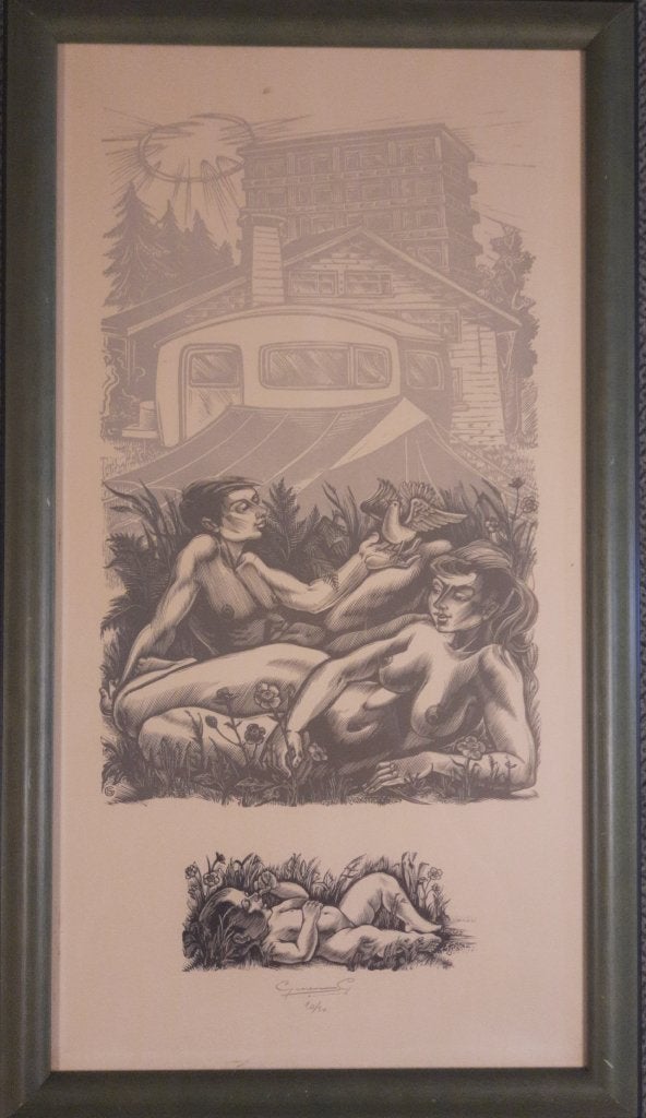 Gerard Gaudaen  x 4, Antiek en Kunst, Kunst | Etsen en Gravures, Ophalen, Dagelijks leven, Ex libris, 1950 - 1999