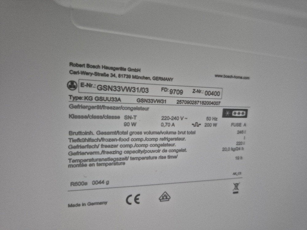 diepvriezer, Electroménager, Enlèvement, Utilisé, Autoportant