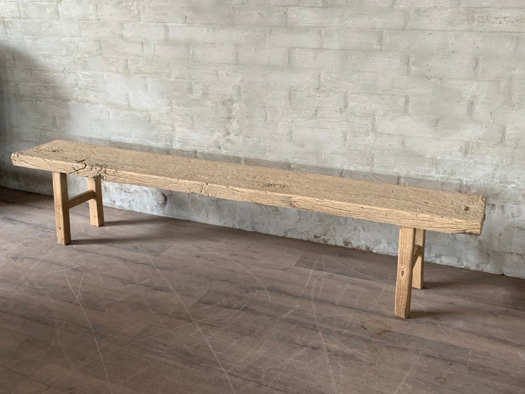 Houten Bankje - 246 x 35 cm + 50 cm hoog, Neuf, Pannenfabriek 2 - unit C - 2360, Oud-Turnhout, Belgie, Enlèvement ou Envoi, Info@cozy-and-more.com