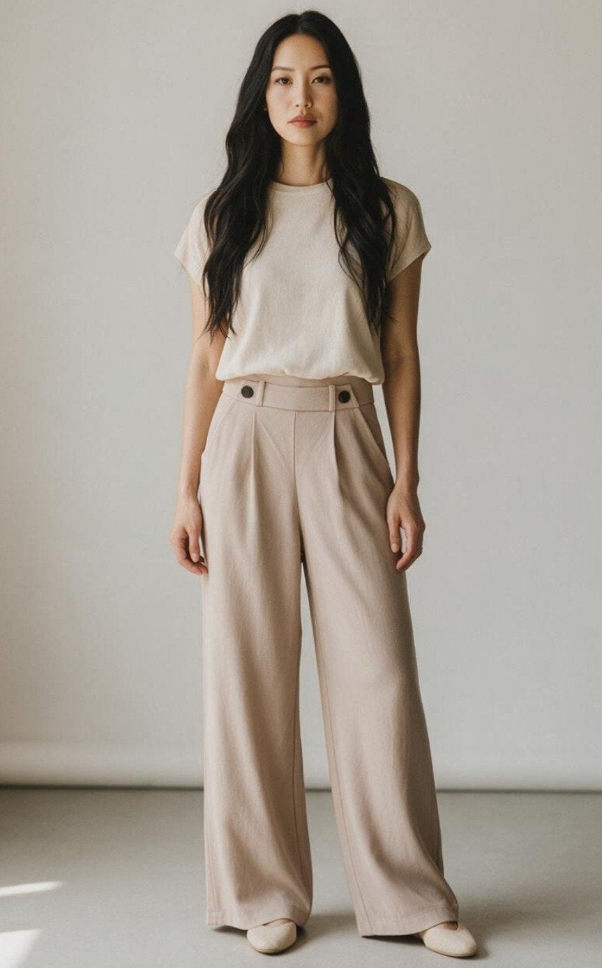 Pantalon JDY taille XXS couleur camel clair - En parfait éta, Enlèvement ou Envoi, Beige, Comme neuf, Longs