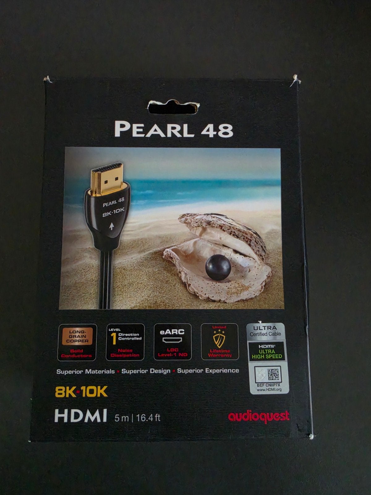 AudioQuest Pearl 48 HDMI 5 m, Enlèvement, Câble HDMI