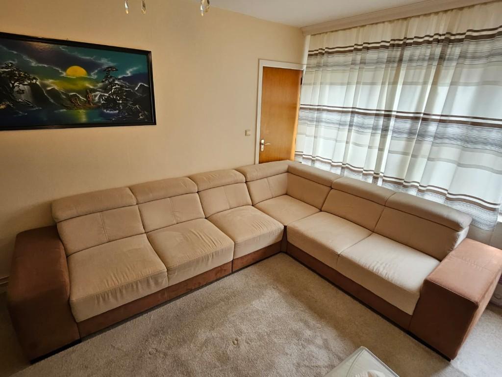 Canapés en L - Beige et Brun, 250 à 300 cm, Moins de 75 cm, Banc d'angle, Quatre personnes ou plus