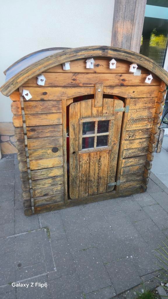 Hout speelhuis Te koop, Kinderen en Baby's, Ophalen, Zo goed als nieuw, Hout