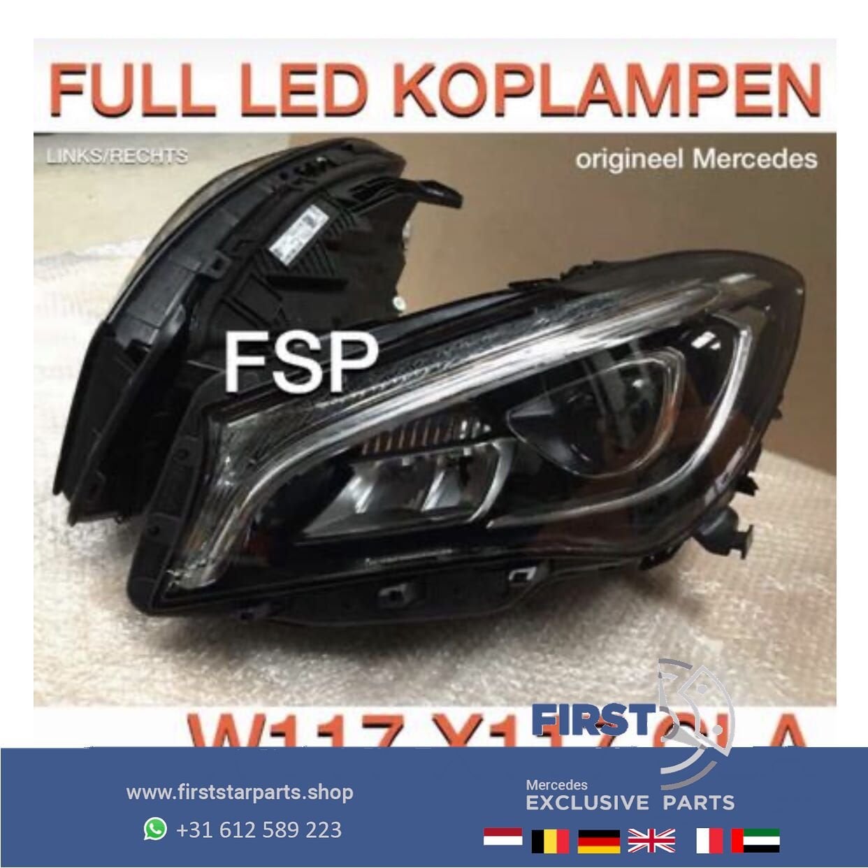 A1178206761 W117 CLA FACELIFT VOL LED Koplamp LINKS MB Origi, Auto-onderdelen, Gebruikt, -, Ophalen of Verzenden, -