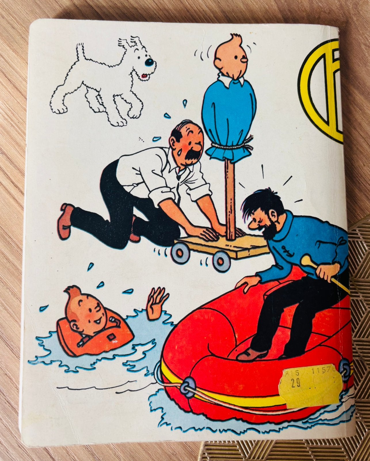 Vintage Kuifje (Tintin) Cahier Rhéto (1973), Ophalen of Verzenden, Kuifje, Zo goed als nieuw, Gebruiksvoorwerp