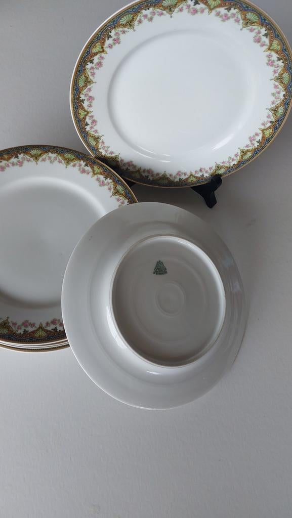 Set van 6 Limoges dessertborden, Ophalen of Verzenden, Zo goed als nieuw