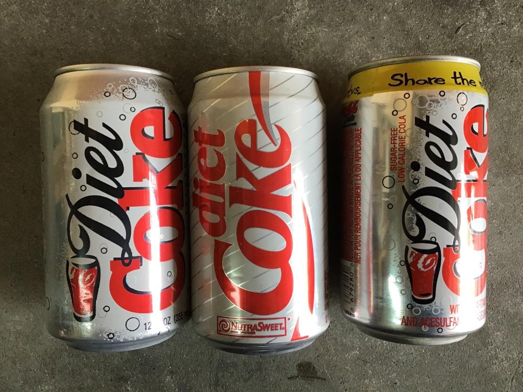 Coca-Cola blikjes usa diet coke 6 st, Ophalen of Verzenden, Gebruikt, Verpakking