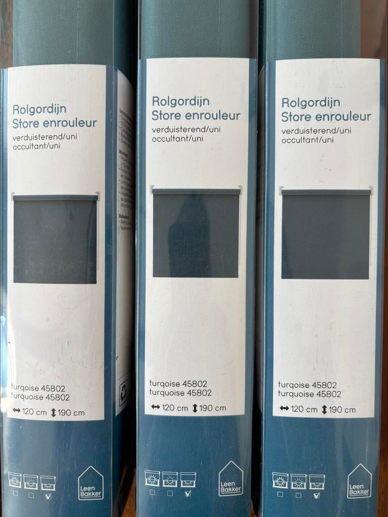 Lot de 3 stores enrouleur bleu turquoise NEUF!!, Enlèvement, Bleu