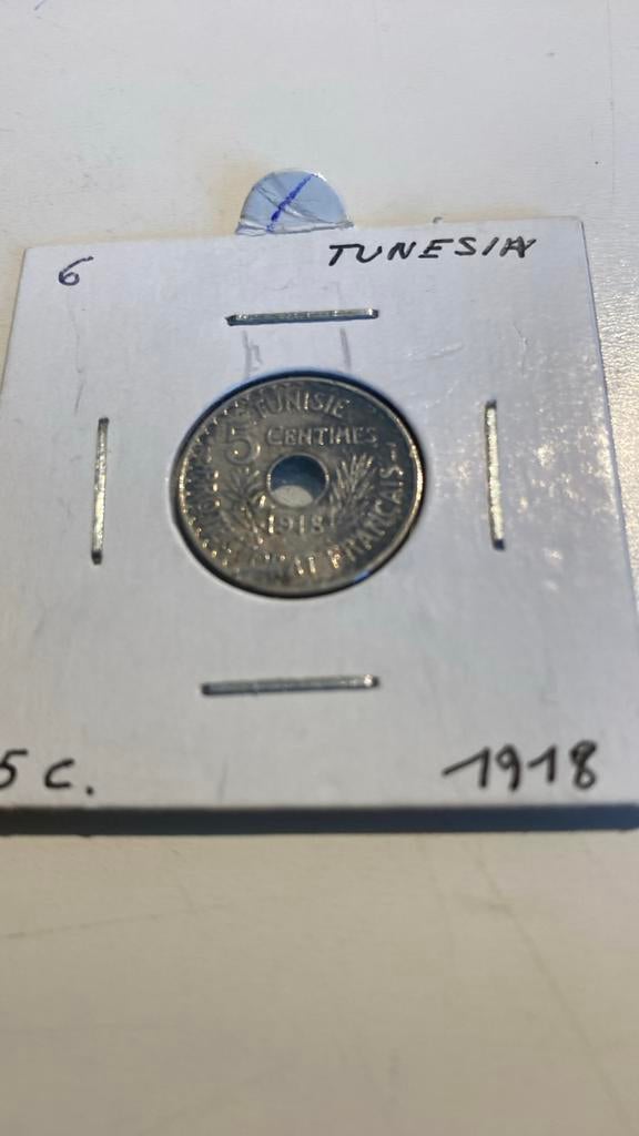 Tunesië 5 cent 1918, Enlèvement