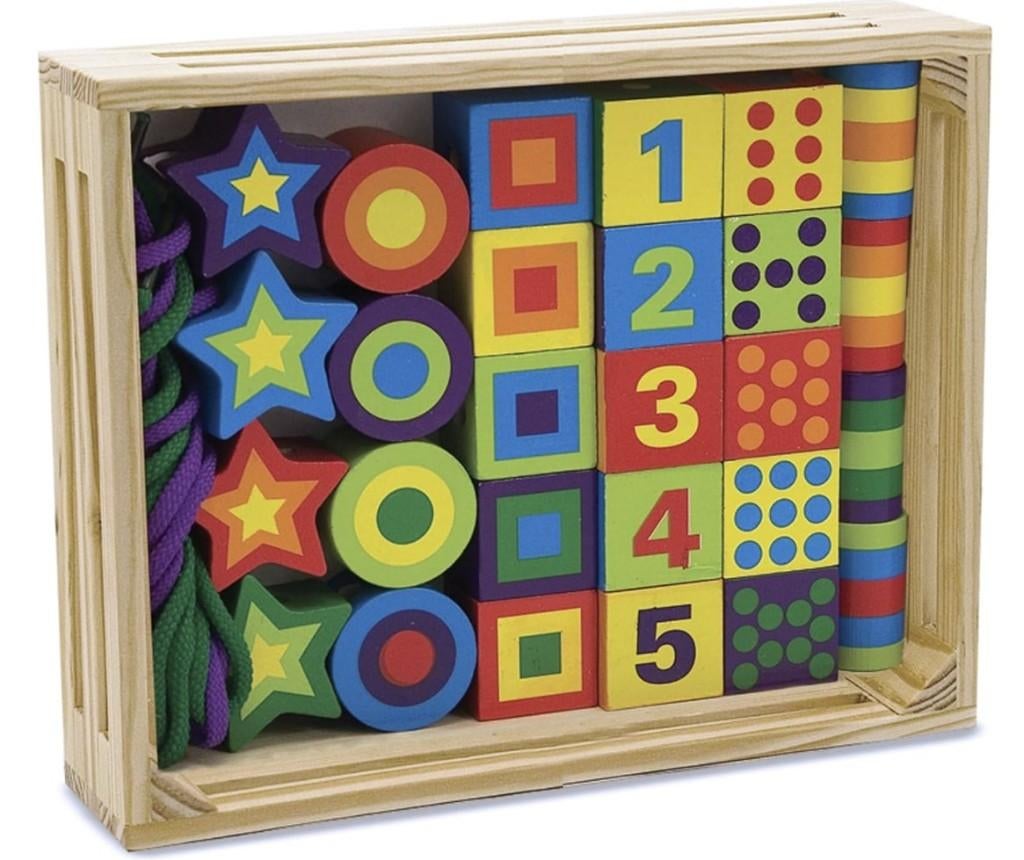 Melissa & Doug Slip On Beads, educatief speelgoed, Kinderen en Baby's, Ophalen of Verzenden, Gebruikt, Overige typen