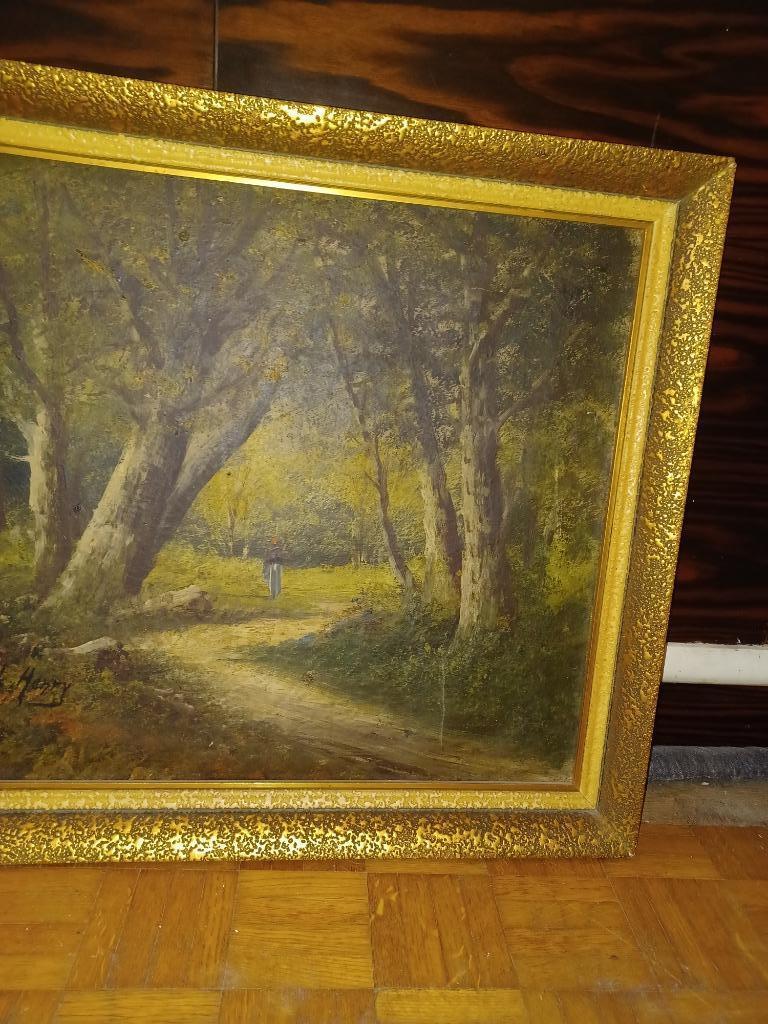 tableau signé L.Henry, Enlèvement, Signé, Toile
