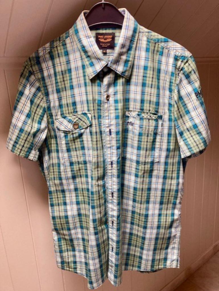 Geruit hemd PME Legend maat M, Kleding | Heren, Overhemden, Ophalen, Zo goed als nieuw, Groen, PME Legend