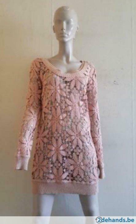 Twin Set,Simona Barbieri tuniek/jurk 36/38  met Top Only, Kleding | Dames, Jurken, Twin Set, Ophalen of Verzenden, Roze, Maat 36 (S)