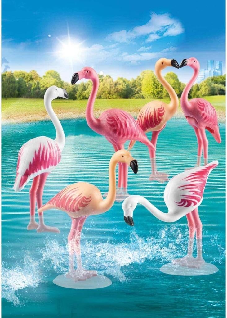 Playmobil - set 70351 - Family Fun Zwerm flamingo's, Kinderen en Baby's, Speelgoed | Playmobil, Ophalen, Zo goed als nieuw, Complete set