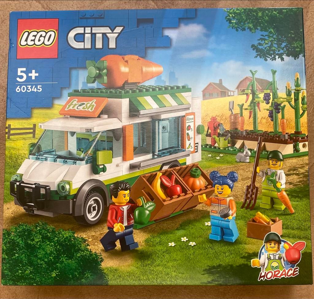 Lego city farm boerenmarkt wagen 60345, Ophalen of Verzenden, Nieuw, Complete set, Lego
