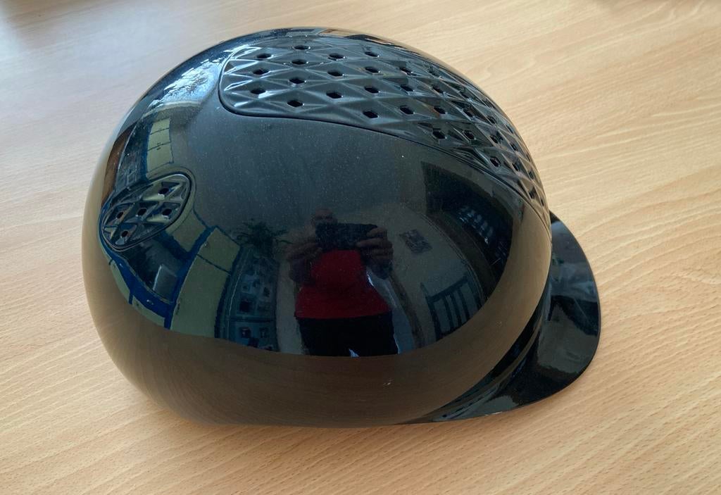 Casque - bombe  equitation Fouganza noire brillant, Enlèvement ou Envoi, Comme neuf