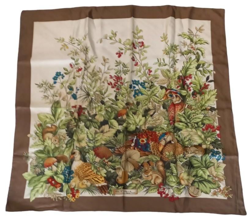 vintage zijde foulard de Morteuil Paris, Kleding | Dames, B, Ophalen of Verzenden, Gedragen, B