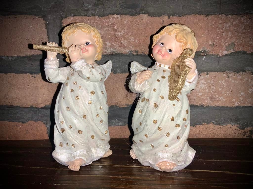 2 anges musiciens en biscuit., Enlèvement, Utilisé