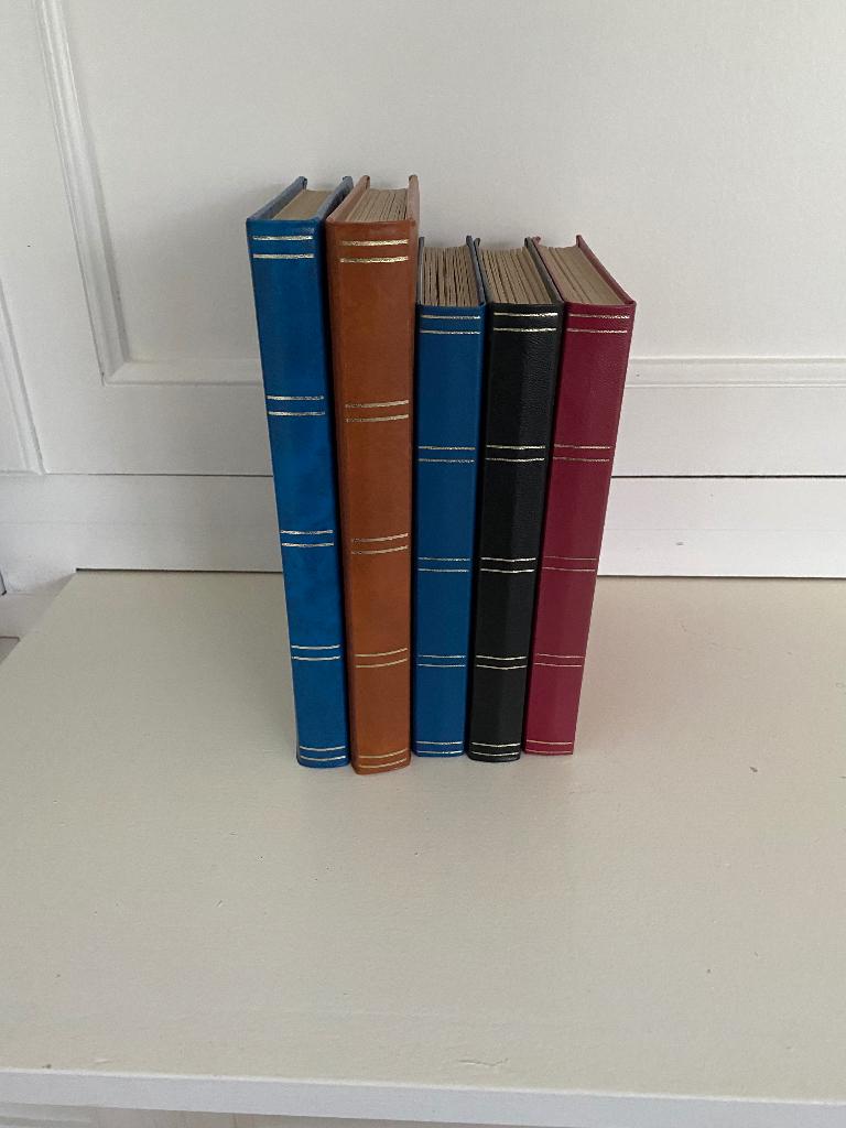 5 postzegelalbums, Postzegels en Munten, Ophalen, Frankeerzegel, Gestempeld, Gestempeld