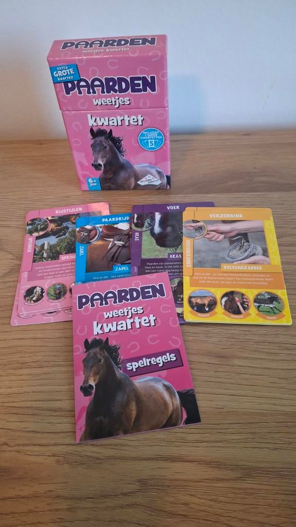 Paarden weetjes kwartet – Leerzaam kaartspel (6+ jaar), Enlèvement ou Envoi