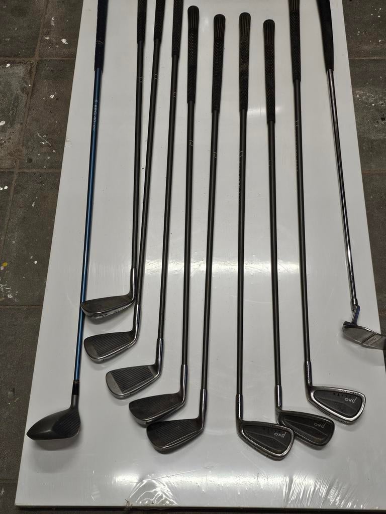 Golf set Spalding Pro Flite, Sport en Fitness, Golf, Ophalen, Tas, Cleveland