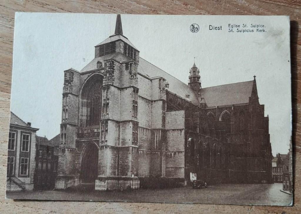 postkaart Diest - Eglise St. Sulpice, Verzamelen, Ophalen of Verzenden, Ongelopen, Vlaams-Brabant