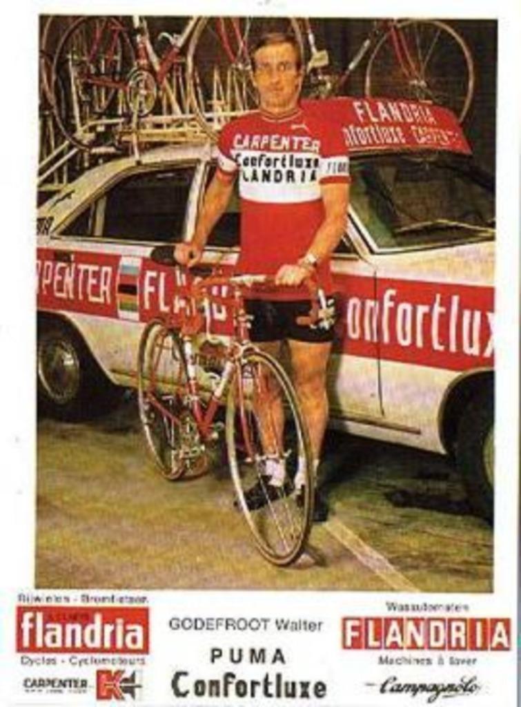 Fotokaart - wielrennen - Flandria - Walter Godefroot, Ophalen of Verzenden, Nieuw