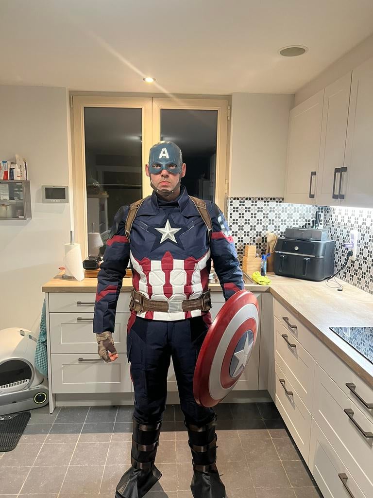 Captain america pak xl cosplay carnaval, Ophalen of Verzenden, Nieuw, Bovenkleding